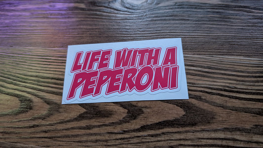 lifewithapeperoni RED sticker