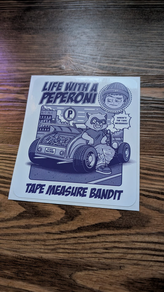 Tape measure bandit B&W