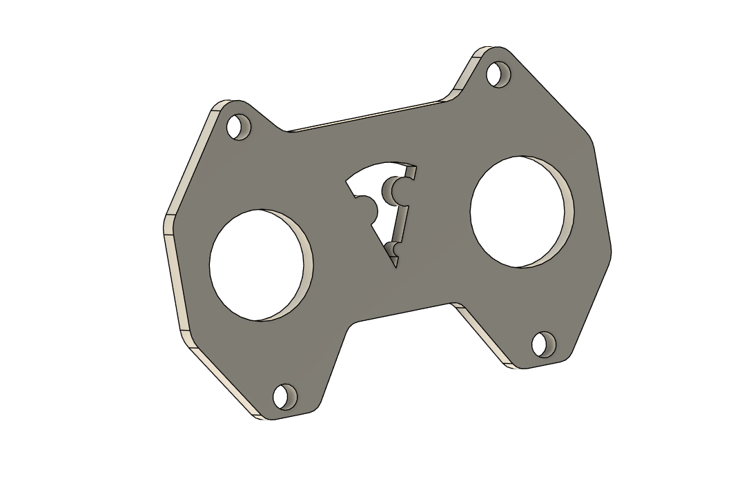 Mazda 13B Exhaust flange DXF file download