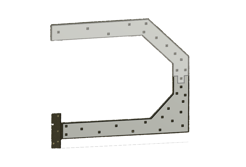 28" English wheel reinforcement plate DXF file download