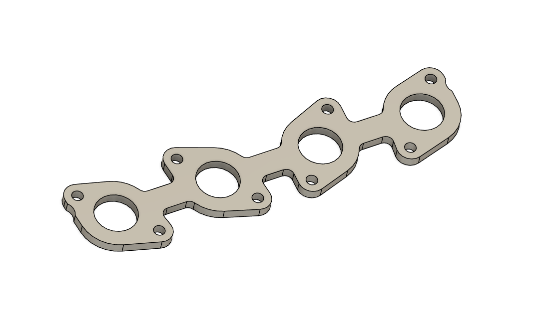 Toyota 1UZ exhaust flange DXF file download