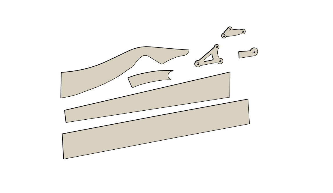 1932 ford frame rail reinforcement DXF file