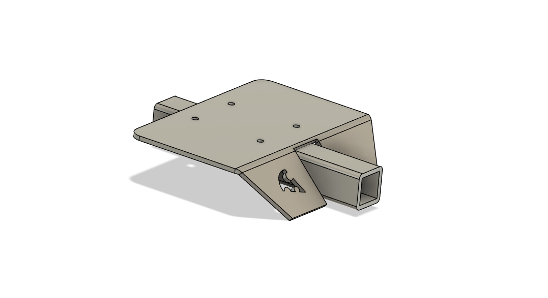 winch mount for trailer hitch DXF file download