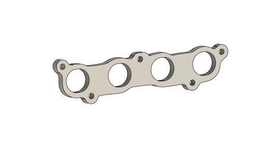 Honda k20/k24 exhaust flange DXF file download