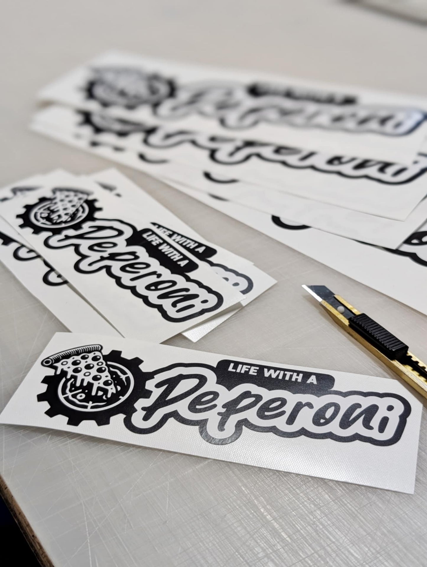 geared sticker